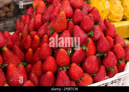 Erdbeeren, rohes und frisches Obst und Gemüse aus Peru Stockfoto