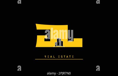 Immobilienbriefe Initialen Monogramm Logo JL , LJ Stock Vektor