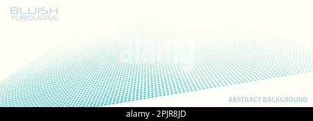 Abstrakte bläuliche, türkisfarbene, gepunktete, geneigte Ebene auf sehr hellgelbem Hintergrund. Einfaches breites Vektorgrafikmuster Stock Vektor