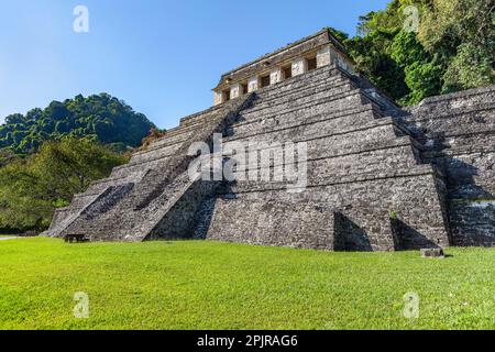 Der Maya-Tempel der Inschriften, Campeche, Chiapas, Yucatán, Mexiko Stockfoto