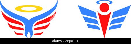 Angel Logo-Set Stock Vektor