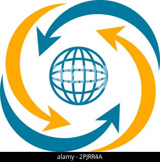 Logovorlage für Globus-Design Stock Vektor