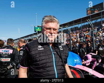 Melbourne, Australien. 02. April 2023. MELBOURNE, AUSTRALIEN, Albert Park Street Circuit, 2. April: Otmar Szafnauer aus Rumänien, Teamleiter Alpine Renault während des australischen Formel-1-Grand Prix auf dem Albert Park Street Circuit am 2. April 2023. Formel 1 – F1 Motorsport, gebührenpflichtiges Bild, Foto und Copyright © PETERSON Mark/ ATP Images (PETERSON Mark/ATP/SPP) Guthaben: SPP Sport Press Photo. Alamy Live News Stockfoto