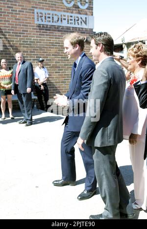 Prinz William besucht das Redfern Community Centre für einheimische Australier am ersten Tag seines dreitägigen Besuchs in Australien. Sydney, Australien - 19.01.10 Stockfoto