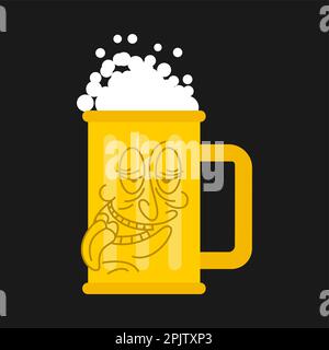 Trunkenheitsbecher Cartoon isoliert. Alkoholische Illustration Stock Vektor