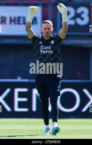 02-04-2023: Sport: Sparta gegen Feyenoord ROTTERDAM, NIEDERLANDE - APRIL 2: Timon Wellenreuther (Feyenoord Rotterdam) während des Spiels Eredivisie Sparta Stockfoto