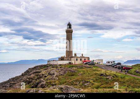 Ardnamurchan Lighthouse am Ardnamurchan Point, dem westlichsten Punkt auf dem britischen Festland, auf der Halbinsel Ardnamurchan in Lochaber, Schottland Stockfoto