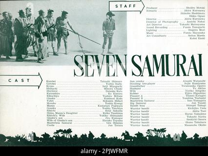 TOSHIRO MIFUNE IN SEVEN SAMURAI / SHICHININ NO SAMURAI / I SETTE SAMURAI 1954 DIRECTOR AKIRA KUROSAWA TOHO COMPANY Stockfoto