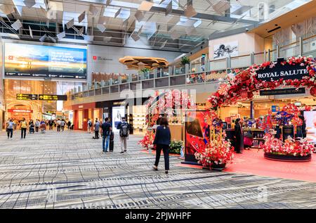 Im Flughafen Changi Terminal 3, Singapur Stockfoto