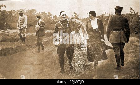 Erster Weltkrieg - Mitglied der amerikanischen Frauenmission an der Westfront. Stockfoto