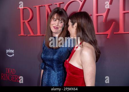 New York, New York, USA. 3. April 2023. (NEU) die Weltpremiere „Dead Ringer“ von Amazon Prime Video. 03. April 2023, New York, New York, USA: Alice Birch und Rachel Weisz nehmen am 03. April 2023 auf der Metrograph in New York City an der Weltpremiere der „Dead Ringer“ von Prime Video Teil. (Kreditbild: © M10s/TheNEWS2 via ZUMA Press Wire) NUR REDAKTIONELLE VERWENDUNG! Nicht für den kommerziellen GEBRAUCH! Stockfoto