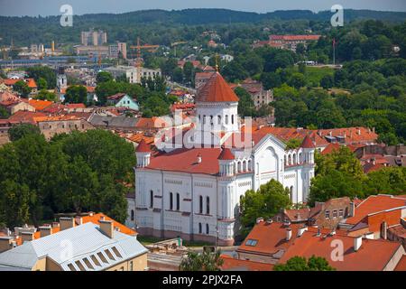 Vilnius, Litauen - Juni 11 2019: Die Kathedrale von Theotokos ist die wichtigste orthodoxe christliche Kirche der Hauptstadt. Stockfoto