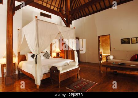 In Bali gibt es zahlreiche kleine und elegante charmante Hotels. Stockfoto