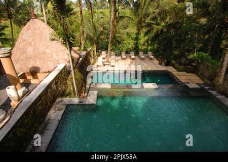 In Bali gibt es zahlreiche kleine und elegante charmante Hotels. Stockfoto