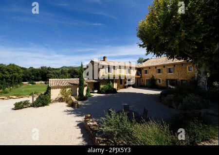 Le Clos Saint Saourde chambres d'hôtes Route de St Véran Beaumes de Venise, Bezirk Vaucluse, Frankreich. Stockfoto