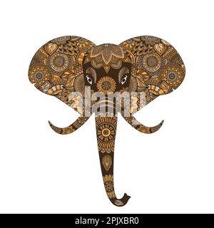 Elefantenmandala Dekoration Design Vektordarstellung Stock Vektor