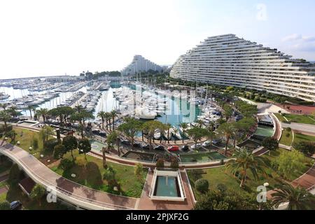 Les Marinas de Villeneuve Loubet, Alpes Maritimes, 06, Cote d'Azur, Frankreich Stockfoto