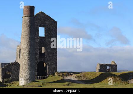 Ein wunderschöner Blick auf die alte Magpie Mine in England Stockfoto