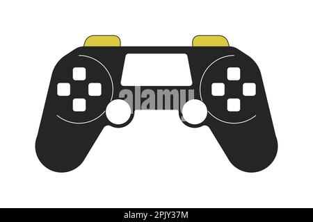Gamecontroller lineares flaches Duo-Farbvektorobjekt Stock Vektor
