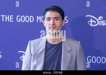 Rom, Italien. 04. April 2023. Italienische Schauspielerin Andrea Dodero nimmt an der Fotokonferenz der fernsehserie „The Good Mütter“ im Space Cinema Moderno in Rom Teil (Foto: Matteo Nardone/Pacific Press/Sipa USA). Kredit: SIPA USA/Alamy Live News Stockfoto