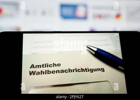 Stuttgart - 29. August 2021. Wahlbenachrichtigung, Bundestagswahl 2021 in Deutschland. Stockfoto