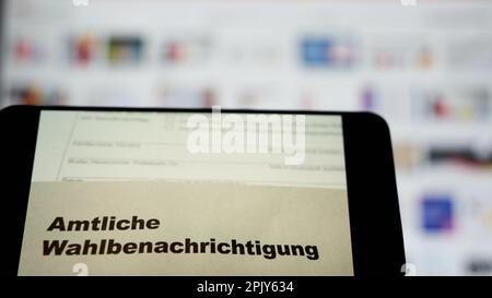 Stuttgart - 29. August 2021. Wahlbenachrichtigung, Bundestagswahl 2021 in Deutschland. Stockfoto