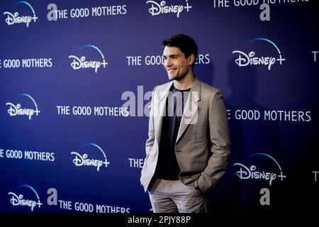 Rom, Italien, 04. April 2023, Andrea Dodero nimmt an der Fotokonferenz von „The Good Mother“ im Space Cinema Moderno Teil. (Foto: Giovanna Onofri) Stockfoto