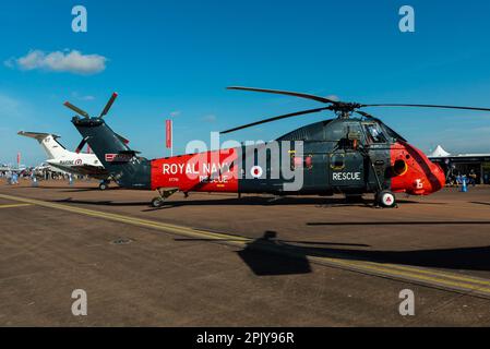 Westland Wessex HU5 Helikopter XT761 auf der Royal International Air Tattoo, RAF Fairford, Großbritannien. Ex Royal Navy im zivilen Einsatz als G-WSEX Stockfoto