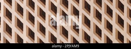 Seidenstoff in sanftem Beige mit Rhombus 3D-Druck Stockfoto