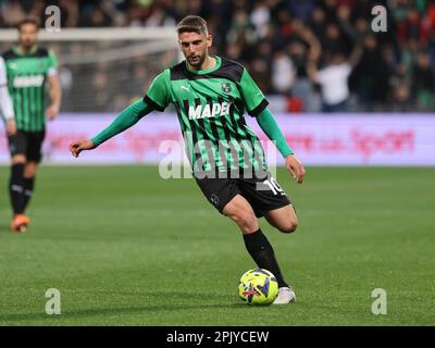 Reggio Emilia, Italien. 03. April 2023. Reggio Emilia 03 April 2023 Stadio Atleti D' Italia Serie A Tim 2022/23 Sassuolo -Torino Nella foto : Domenico Berardi sassuolo Credit: Christian Santi/Alamy Live News Stockfoto