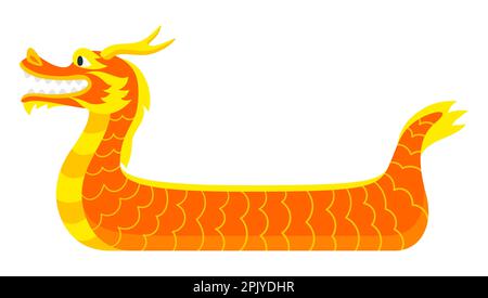 Stilisiertes Drachenboot. Happy Dragon Boat Festival Illustration. Chinesischer Urlaub in Duanwu. Stock Vektor