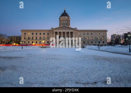 Die Legislative Assembly of Manitoba in Winnipeg, Manitoba, Kanada Stockfoto