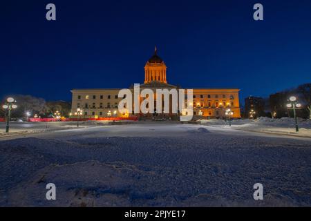 Die Legislative Assembly of Manitoba in Winnipeg, Manitoba, Kanada Stockfoto