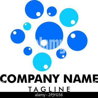 Logo-Vorlage für Wasserblasen Stock Vektor