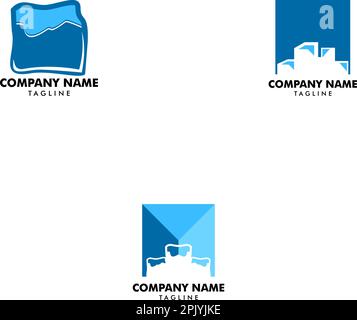 Vorlagendesign für das Ice Cube Logo Stock Vektor