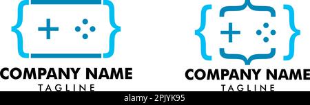 Design der Logo-Vorlage für den Spielcode Stock Vektor