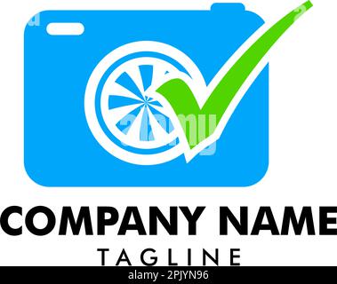 Fotografie Check Logo Designs Vektor, Kamera Logo Designs Konzept Stock Vektor