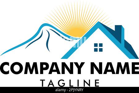 Mountain House logo Symbol vektor Vorlage Stock Vektor