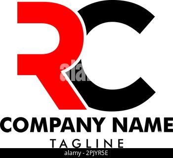Ursprüngliches Design der Letter RC-Logo-Vorlage Stock Vektor