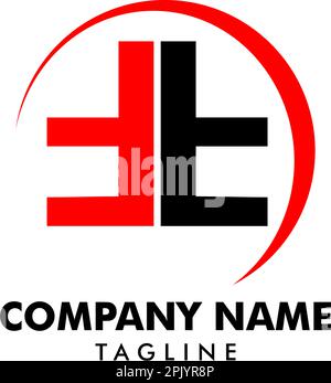 Design der ersten Logo-Vorlage für Letter TT Stock Vektor