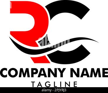 Ursprüngliches Design der Letter RC-Logo-Vorlage Stock Vektor