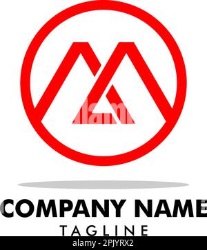 Design der ersten MA-Logovorlage Stock Vektor
