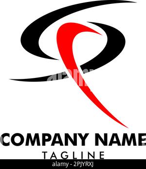 Entwurf der PS-Logo-Vorlage für den ersten Brief Stock Vektor