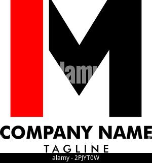 Design der im-Logovorlage für den ersten Brief Stock Vektor