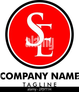 Designvorlage für Logo-Symbol „Anfänglicher Buchstabe SE“ Stock Vektor