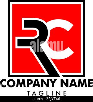 Ursprüngliches Design der Letter RC-Logo-Vorlage Stock Vektor