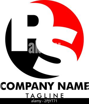 Entwurf der PS-Logo-Vorlage für den ersten Brief Stock Vektor