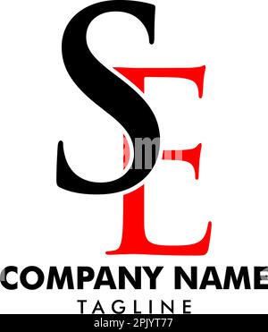 Designvorlage für Logo-Symbol „Anfänglicher Buchstabe SE“ Stock Vektor