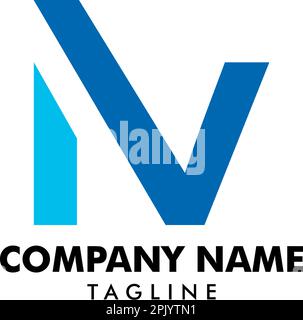 Design der ersten Logovorlage Letter IV Stock Vektor