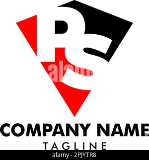 Entwurf der PS-Logo-Vorlage für den ersten Brief Stock Vektor